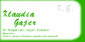 klaudia gajer business card